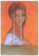 Frau mit Schleier (Woman with Veil) - Odilon Redon, 1895