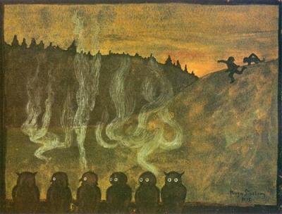 Waiting For Dawn - Hugo Simberg, 1895