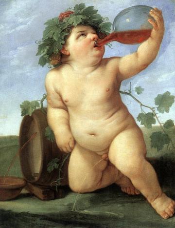Drinking Bacchus - Guido Reni, circa 1623