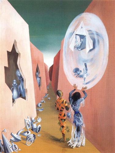 Gypsy and Harlequin - Remedios Varo, 1947