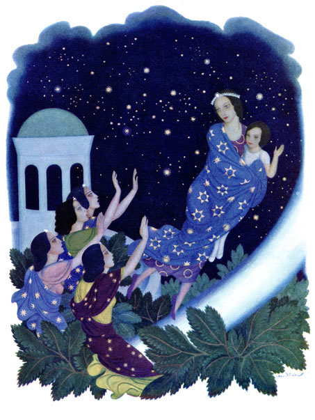 Illustration from Mary Crary's "Daughters of the Stars" - Edmund Dulac, 1939