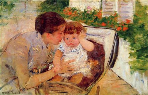 Susan Comforting the Baby (no. 2) - Mary Cassatt, circa 1881