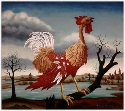 The Rooster - Ivan Generalić, 1966