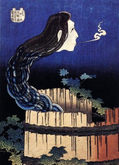 A Woman Ghost Appeared from a Well - Katsushika Hokusai, circa 1800
