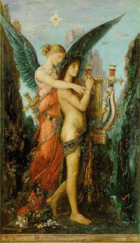 Hesiod and the Muse - Gustave Moreau, 1893