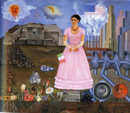 Self Portrait Along the Borderline Between Mexico and the United States - Frida Kahlo, 1932