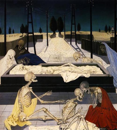 The Focus Tombs - Paul Delvaux, 1957