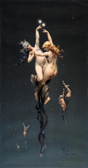 The Twin Stars - Luis Ricardo Falero, circa 1890